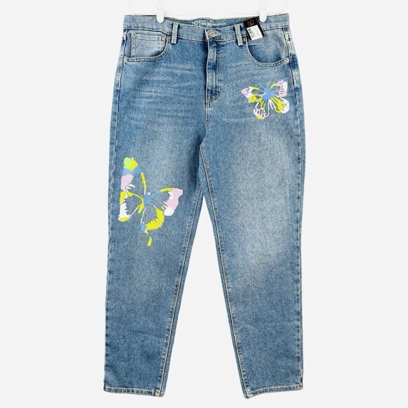 No Boundaries Denim - No Boundaries Women's Blue Denim Jeans Size 17 Stretch High Rise Ankle Leg NEW